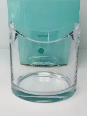 Tiffany & Co. Modern Crystal Ice Bucket with Open Handles NEW w/Tiffany Box