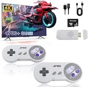 LaoShan SF900 Retro Game Console, HDMI High Definition Retro Game Console SFC Battle 2.4G Wireless Dual Handle, Built-in 5000 Games