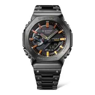 【CASIO 卡西歐】G-SHOCK八角金屬雙顯錶(GM-B2100BPC-1A)