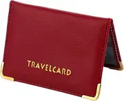 AUTSUPPL 1pc Tear-Resistant Pu Leather Credential Cover for Bank Id Credit Cards Water-Resistant Protective Sleeve for Travel Business Trips Efficient Card Access and