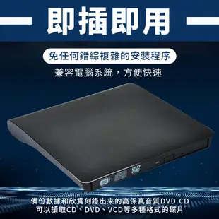 【JHS】外接式光碟機 dvd 燒錄機 USB 3.0 DVD-ROM 光碟機 可燒錄/讀取CD、DVD-送專用保護套