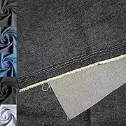 2-Yard 8 oz Gray Black Denim Fabric for Sewing, Crafting |Stretch Denim Fabric |Denim Fabric by The Yard |Jean Material|Denim Material|Black Jean Fabric 2 Yard precut (60''x72'')
