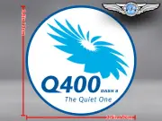 BOMBARDIER DASH 8 Q400 THE QUIET ONE LOGO DECAL / STICKER