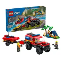 在飛比找momo購物網優惠-【LEGO 樂高】城市系列 60412 四輪驅動消防車和救援