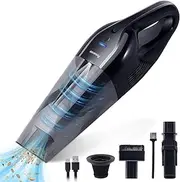 pemacom Handheld Vacuum Cordless Portable 10KPa - Lightweight Strong Suction Power Low-Noise Quick Charge Wireless Small Hand Vacuum Cleaner LED Light HEPA Filter Easy to Clean for Home,Office, Car