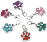 [BEBEMOKO] 12pcs Mixed Color Lobster Clasp Charms for Jewelry Making Dog Charms for Bracelets Necklaces Keychains and Earrings