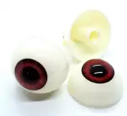 Realistic Acrylic Eyes for Halloween PROPS, MASKS, DOLLS ( RABBIT RED 26 mm)