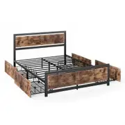 Industrial Bed Frame Double Mattress