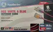 Southwire 100 Ft. 12/3 Indoor Outdoor Extension Cord Lighted End Heavy Duty NEW*