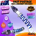 Large Crystal Glass Dildo Dong Thruster Double Ended Anal Butt Plug Sex Toy