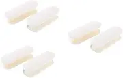 6pcs Self- Stick Drawer Knobs ABS Plastic Punch Free Instant Cabinet Drawer Handles Pull Helper Hardware Tool for Cabinet Door Window Toilet Cover White