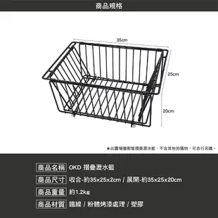 OKD IGT系列一單位摺疊瀝水籃 碗籃 置物籃 零食籃 IGT瀝水籃 掛籃 籃子 露營