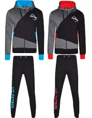 Tracksuit Mens Plain Hoodie Zip Hoody Top Joggers Tracksuits Jogging Bottoms