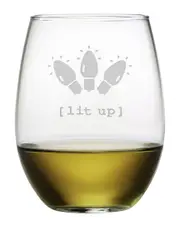 Susquehanna Glass Lit Up Set of 4 Stemless Glass