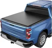 ATATQH Soft Roll-Up Tonneau Cover Truck Bed Covers Compatible for 2007-2024 Silverado/Sierra 1500 5.8FT Bed ; Lightning | 69.3" Bed