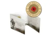 2012 $2 Remembrance Day 'C' Mintmark "RED POPPY" Coin In Tri Folder UNC-RAM
