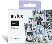 instax Limited Edition 3 Pack Deco Mini Film Bundle, Confetti, Sky Blue, Mermaid Borders, Pack Contains 3 x 10 Shot Film catridges