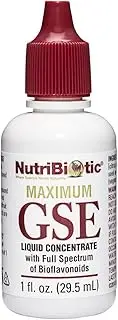 NutriBiotic – Maximum GSE, 1 Oz Liquid | Grapefruit Seed Extract Premium Concentrate with Bioflavonoids | Highly Potent, Vegan, Gluten Free & Non-GMO