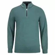 NWT Golfino Milano Pullover 1/4 Zip Wool Men's Sweater 3315316 642 Green Medium