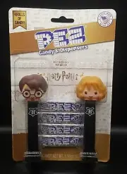 Harry Potter PEZ Dispenser 2 pack w/Harry & Hermione Granger & Mystery Flavor