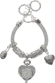 [LIFKOME] 1pc Bracelet Watch Bracelets Watch Fancy Charm Ladies Woman Decoration Goldendoodle Ornament Silver Bangles Wrist Stopwatch Jewelry Ladies Jewelry Silver Alloy