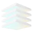 LUXRITE 1x1 Surface Mount Panel Light 5CCT Dimmable Up to 2200LM 12/16/20W 4PK
