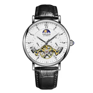 新款男士手錶腕錶禮物時尚日月星辰手錶男士全自動機械錶防水鏤空陀飛輪