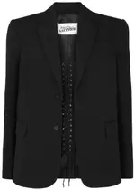 Jean Paul Gaultier Wool Corset Blazer - Black - 42 (UK14 / L) 42 (UK14 / L)