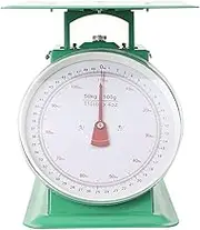 QWEXOB Heavy Duty Portion-Control Mechanical Kitchen and Food Scale Industrial Dial Scale with Stainless Steel Platform 110-LBS
