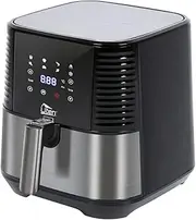 [Uten] Air Fryer, 5.5L Oil Free Air Fryers Oven for Home Use, LED Screen with Digital Display, Timer and Fully Adjustable Temperature Control for Healthy Oil Free & Low Fat, with Recipe, 1700W