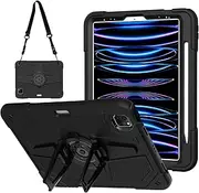 JSUSOU iPad Pro 11 Inch Case Cover w/Pencil Holder&Shoulder Strap&Stand | iPad air 5 air 4 Generation Case 10.9 inch 2022/2021/2020 | Heavy Duty Rugged Protective iPad Case for Kids Boys Girls