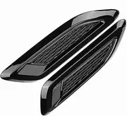 Exterior Hood Vent Outlet Wing Trim Decorative Accessory for Evoque Lightweight Rustproof Sturdy 1 Pair Black & Silver Discovery 4 2 Sport Elegant Design (Black)