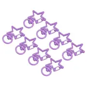 Swivel Clasps Snap Hook, Star Shape Lobster Claw Clasp for DIY Purple, 8Pcs