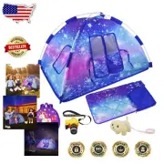 Starry Sky Doll Camping Tent Set with Sleeping Bag, Toy Camera & Accessories