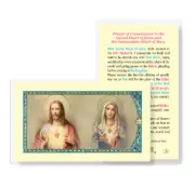 Consecration to Sacred Heart & Immaculate Heart Laminated Holy Cards 25-Pack