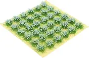 1 Sheet Grass Grain Static Grass Tuft Model DIY False Flower Simulated Flowers Decor Miniature Artificial Grass Simulated Flowers Adorn Grass Cluster Decor Flower Ornament