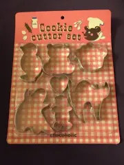 NEW Sealed chocoholic Japan Cookie Cutter Cute Shapes Set of 7 animal,heart,cake