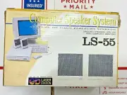 RARE 1980 NEW RETAIL LASER STATION LS-55 COMPUTER SPEAKERS - 3 IN X 2 IN RM2-WIN
