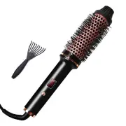 Round Brush Curling Iron 1.5 inch - Heated Ceramic Tourmaline Ionic with Digi...