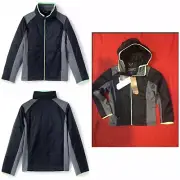 Lands’ End Jacket Hybrid Primaloft Water Repellent Black Toddler Boy Sz 4 Years