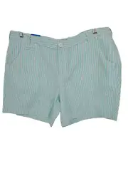 Columbia PFG Size 16 Womens Shorts Super Bonehead Teal White Striped NWT