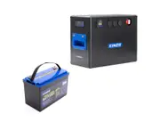 Kings BatBlock40 - 12V Plug and Play Battery Box with DCDC Charger + 12V 120Ah Deep Cycle Lithium LiFePO4 Battery