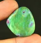 46.70Ct Natural Ruby in Fuchsite Green Fancy Designer Cabochon Gemstone #23