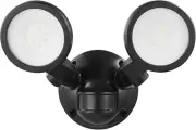Globe Hue White Ludere Dual Head LED Floodlight - Black