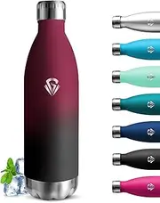 Grsta Stainless Steel Drinking Bottle, 1 Litre, BPA-Free, Leak-Proof, Cold and Warm, Insulated Flask, Double-Walled, Suitable for Carbonated Drinks, Camping, Fitness, Office, Travel