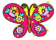 sequin flower butterfly fabric applique iron on not embroidered 3.5 inch crafts