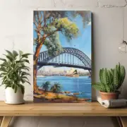 Sydney Harbour Bridge with blue skies Canvas only print