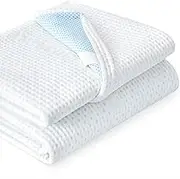 Subrtex 2 Inch Mattress Topper Cover (Only Cover) Mattress Topper Protector Bedding Rayon Made from Bamboo Removable Mattress Encasement with Zippers, Twin