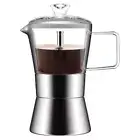 Moka Induction Stovetop Espresso Maker,Glass-Top & Stainless Steel Espresso2960