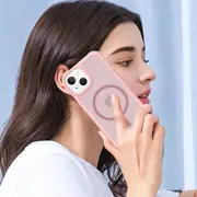 IPhone 15 Case,Compatible With MagSafe,Military-Grade Protective Case,Scratch-Resistant Back Cover-Rose Gold